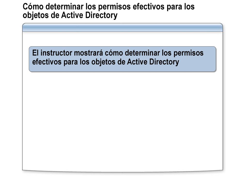 Cómo determinar los permisos efectivos para los objetos de Active Directory