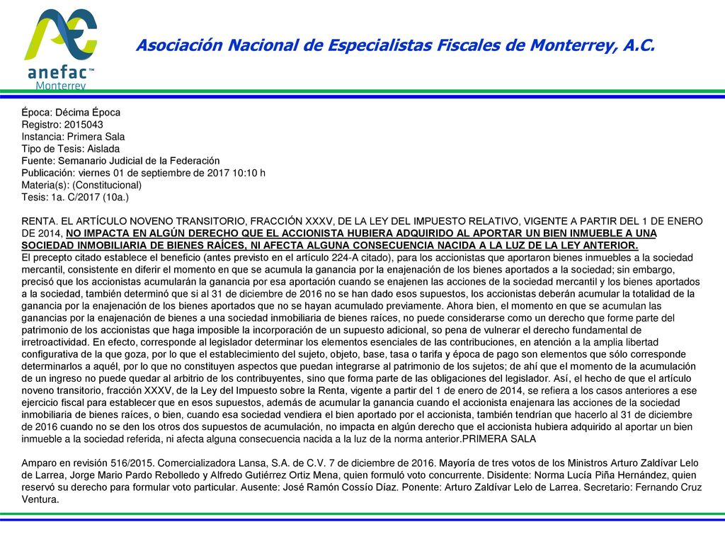 Asociación Nacional de Especialistas Fiscales de Monterrey, A.C.