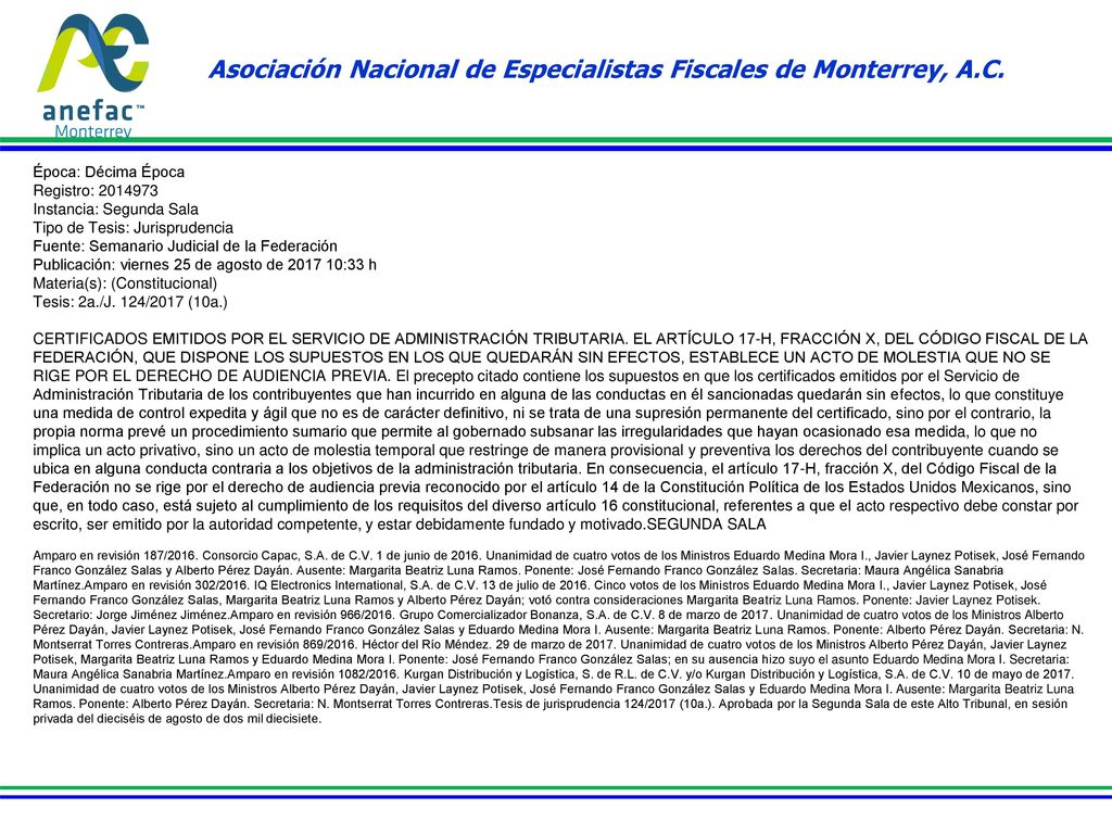 Asociación Nacional de Especialistas Fiscales de Monterrey, A.C.