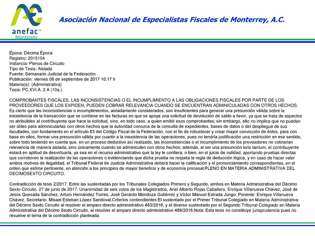 Asociación Nacional de Especialistas Fiscales de Monterrey, A.C.