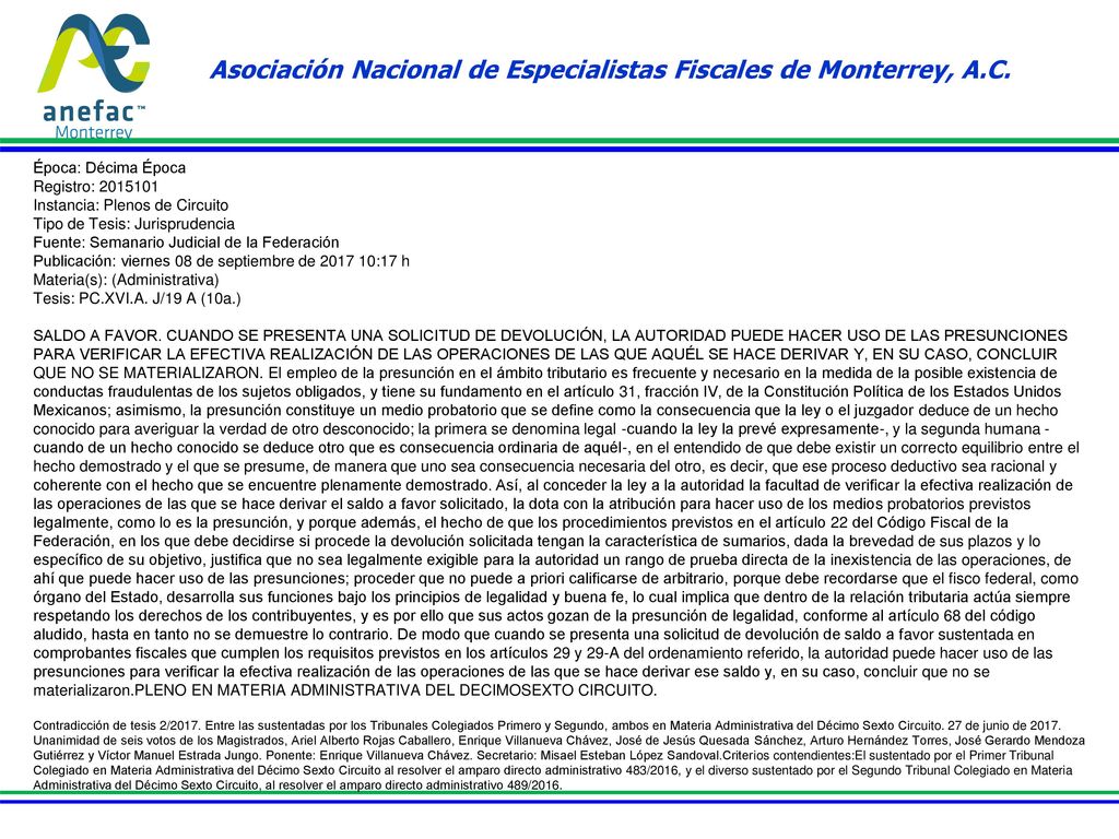 Asociación Nacional de Especialistas Fiscales de Monterrey, A.C.