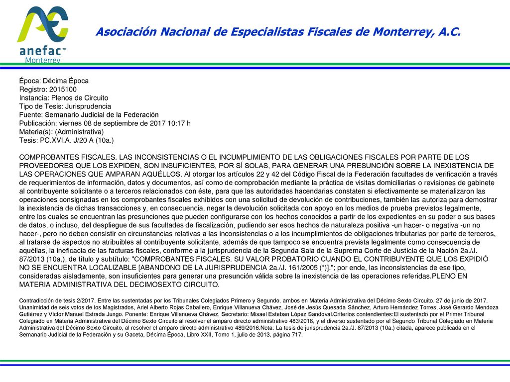 Asociación Nacional de Especialistas Fiscales de Monterrey, A.C.
