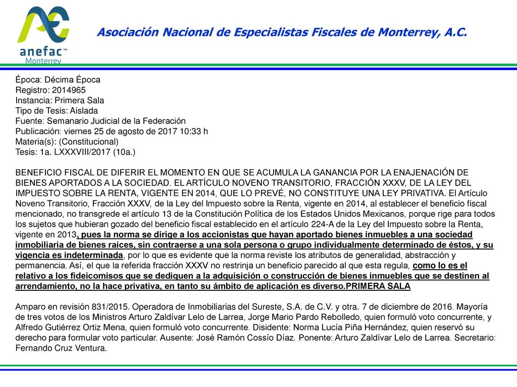 Asociación Nacional de Especialistas Fiscales de Monterrey, A.C.