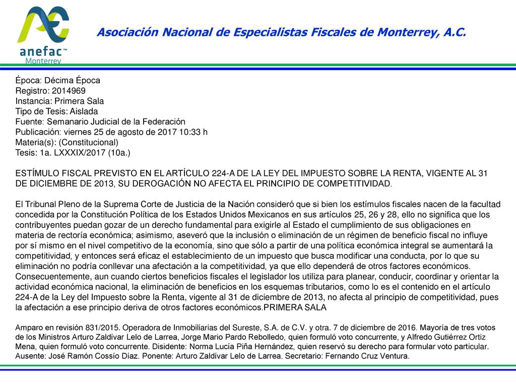 Asociación Nacional de Especialistas Fiscales de Monterrey, A.C.