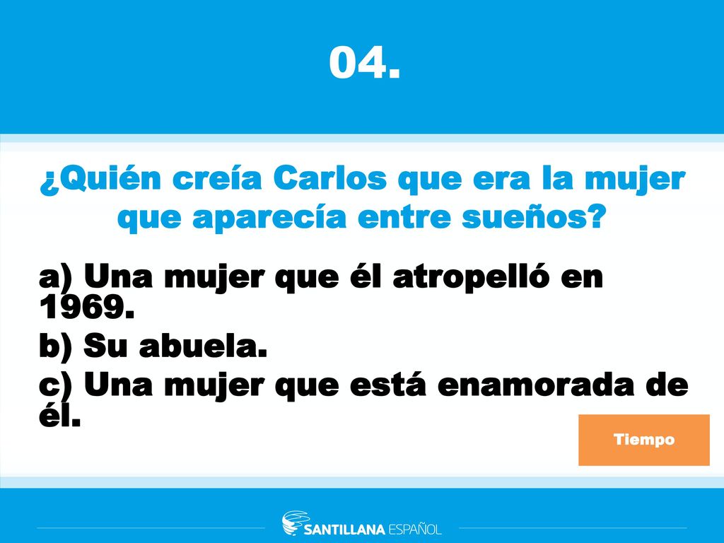 ¿Quién creía Carlos que era la mujer que aparecía entre sueños
