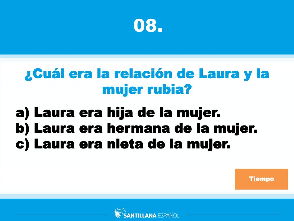 ¿Cuál era la relación de Laura y la mujer rubia