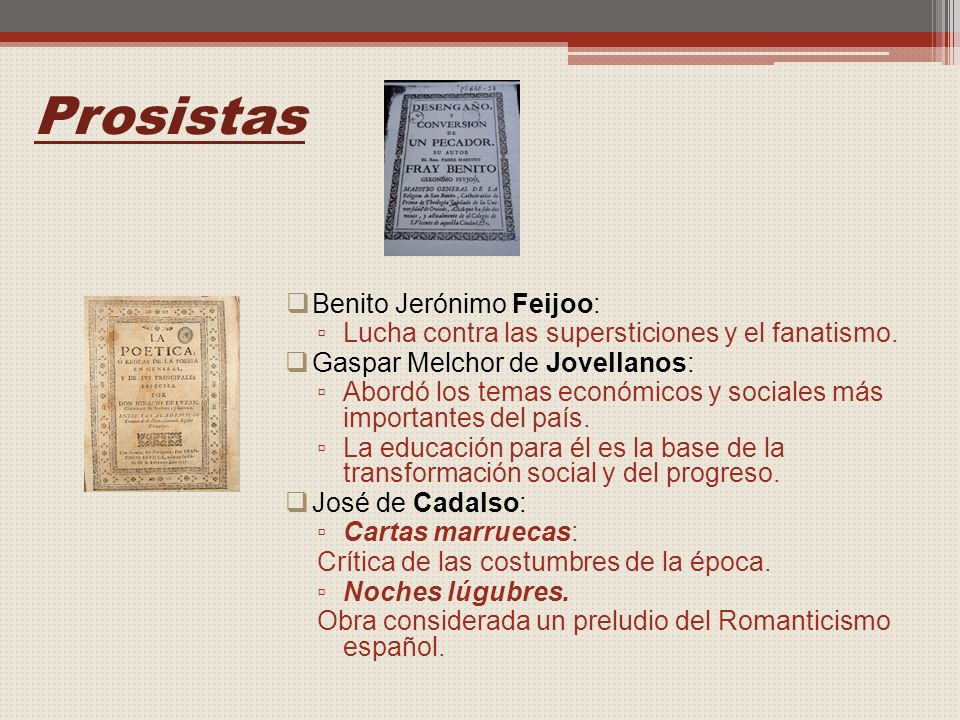 Prosistas Benito Jerónimo Feijoo: