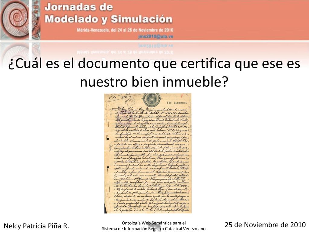 ¿Cuál es el documento que certifica que ese es nuestro bien inmueble