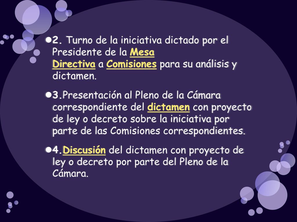 2. Turno de la iniciativa dictado por el Presidente de la Mesa Directiva a Comisiones para su análisis y dictamen.