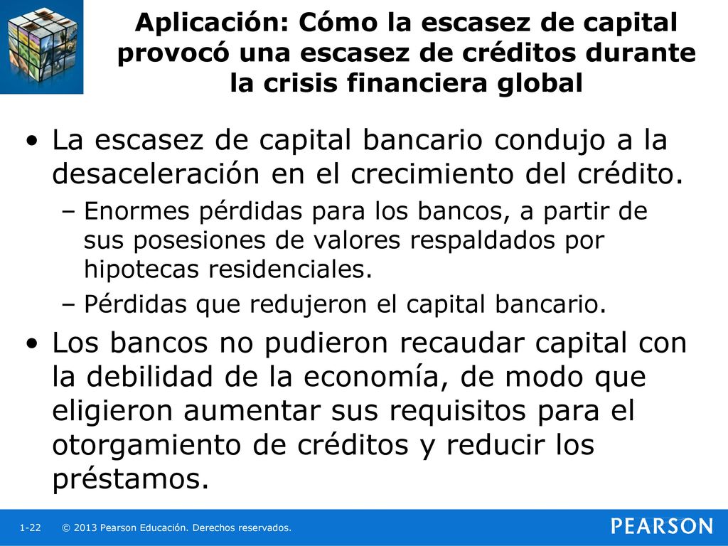 Aplicación: Cómo la escasez de capital provocó una escasez de créditos durante la crisis financiera global