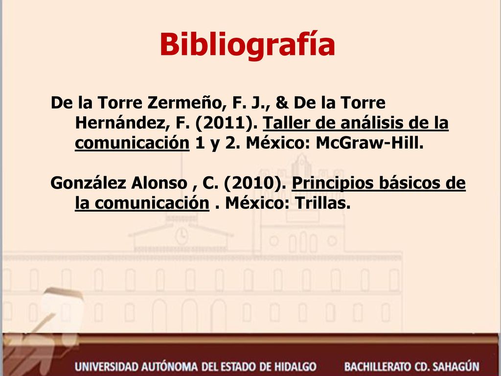 Bibliografía De la Torre Zermeño, F. J., & De la Torre