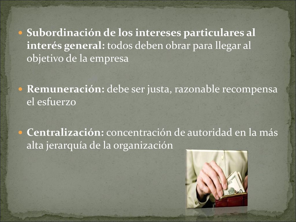 Subordinación de los intereses particulares al interés general: todos deben obrar para llegar al objetivo de la empresa