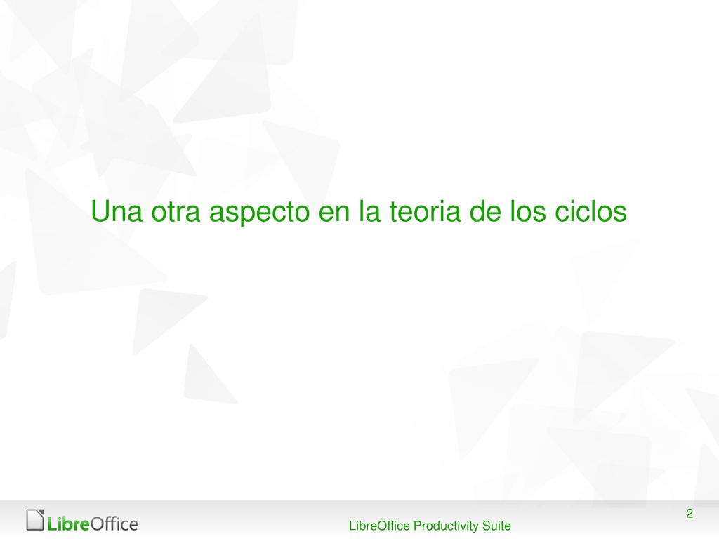 Una otra aspecto en la teoria de los ciclos