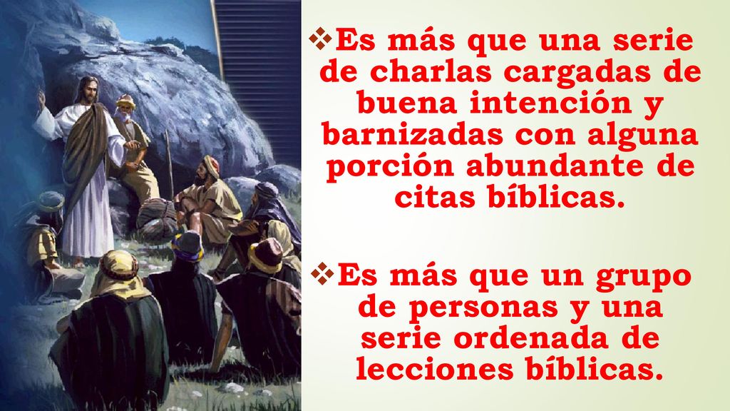 Es más que una serie de charlas cargadas de buena intención y barnizadas con alguna porción abundante de citas bíblicas.