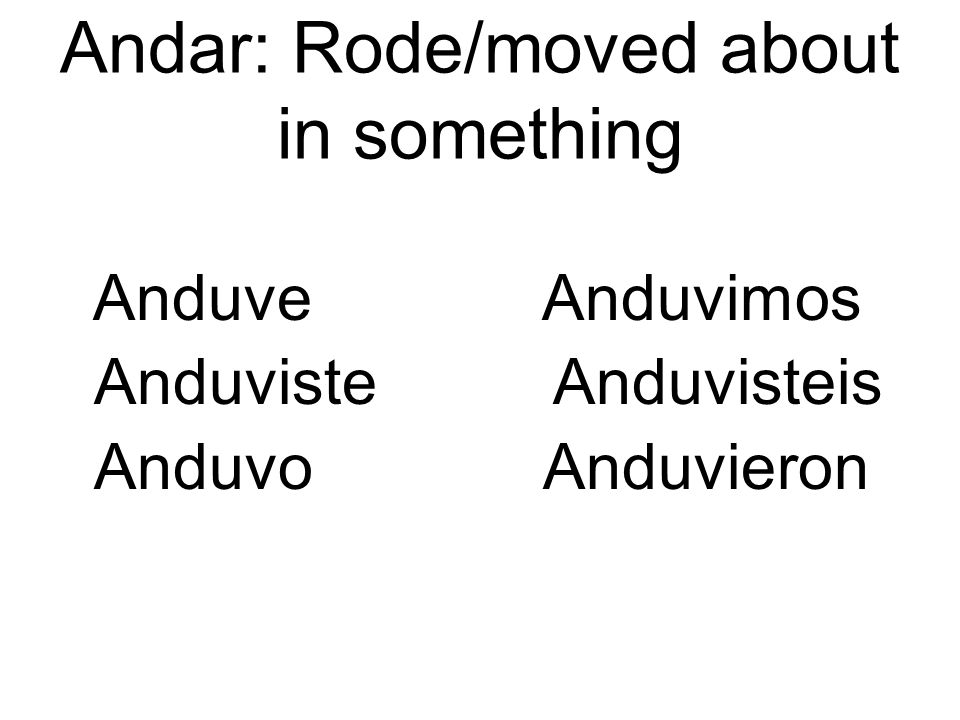 Andar: Rode/moved about in something