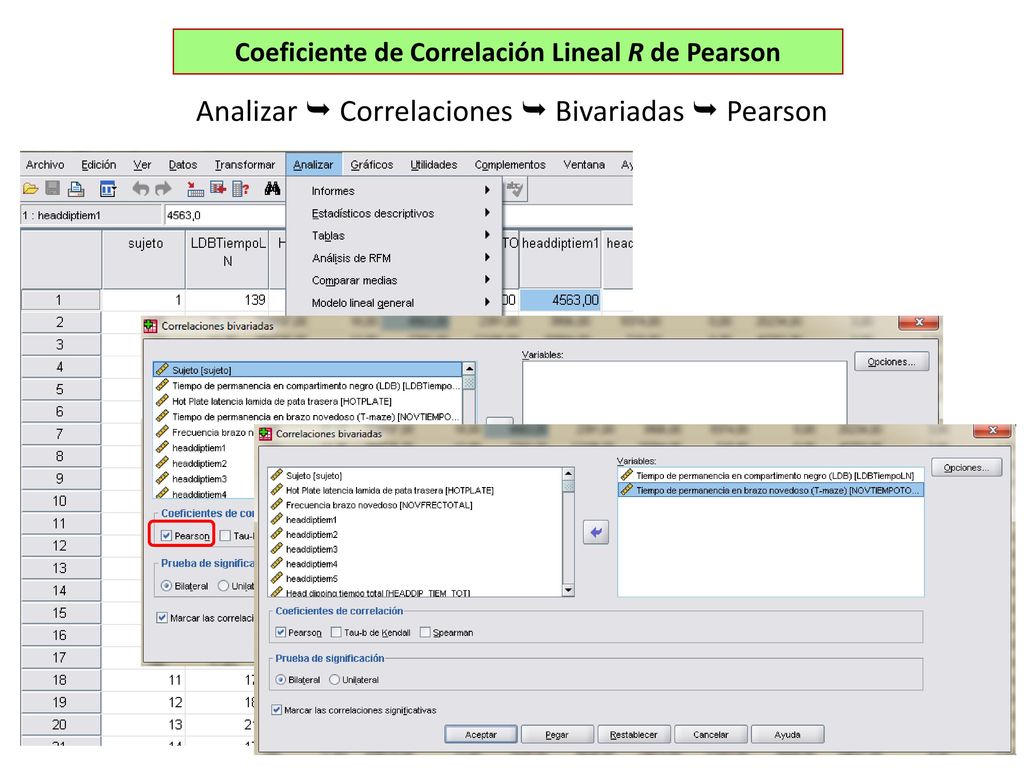 Coeficiente de Correlación Lineal R de Pearson