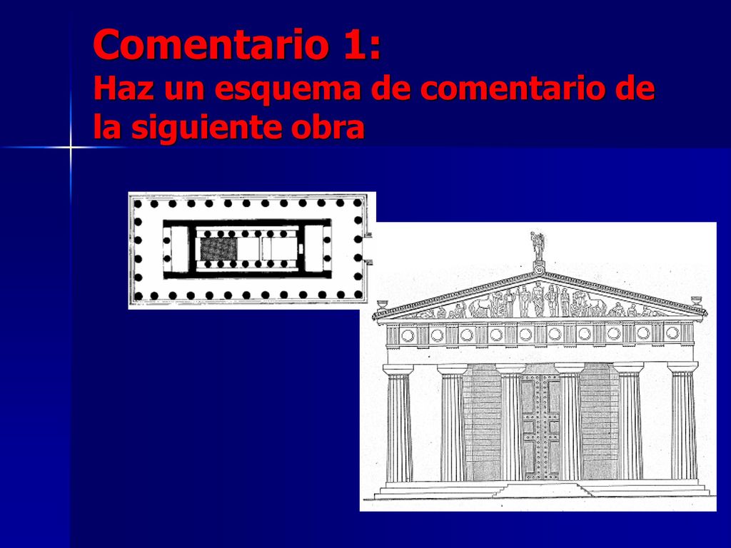 Comentario 1: Haz un esquema de comentario de la siguiente obra