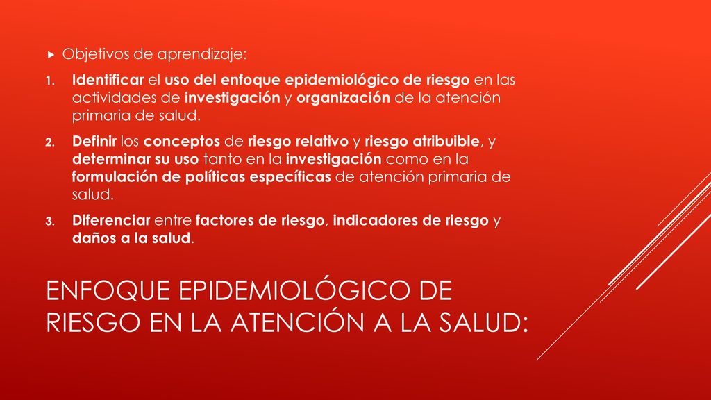 Enfoque epidemiológico de riesgo en la atención a la salud: