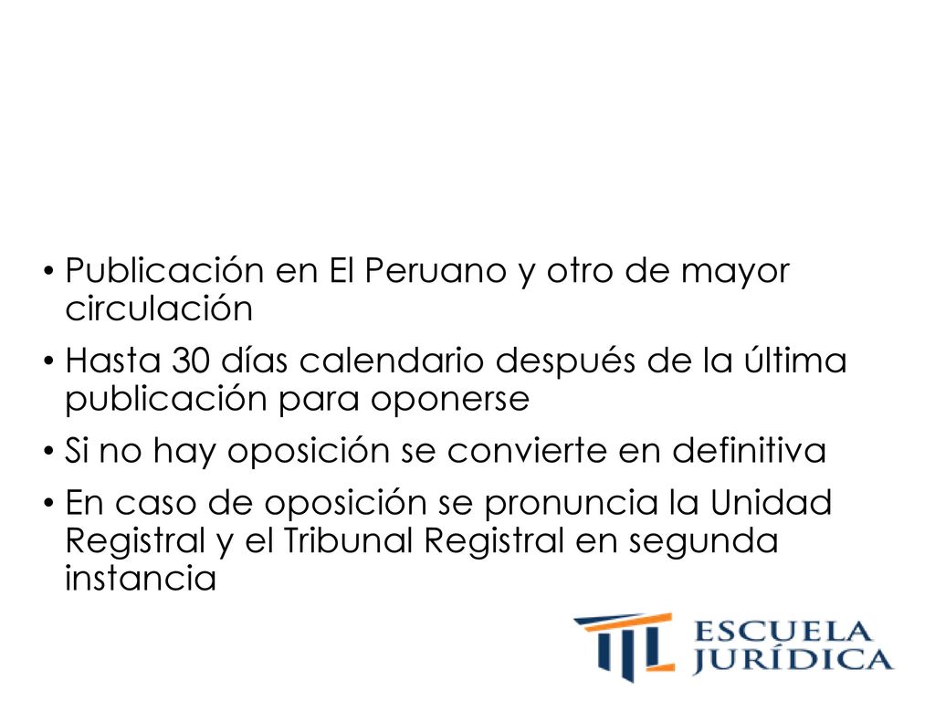 Publicación en El Peruano y otro de mayor circulación