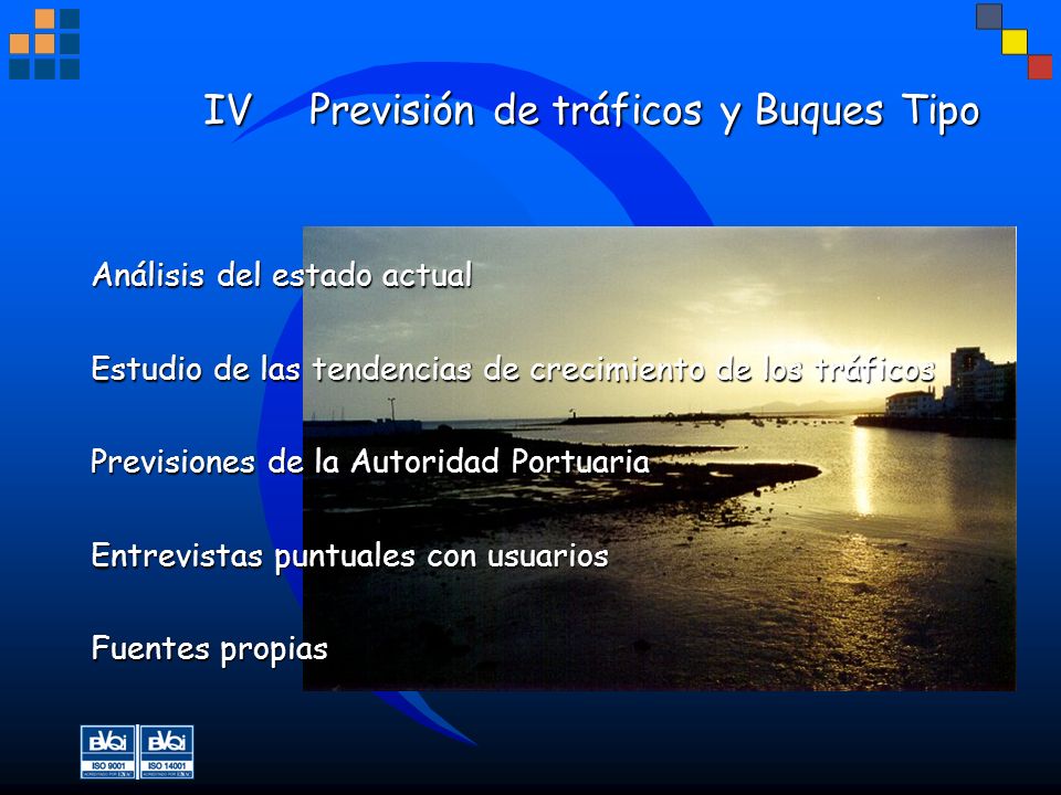 IV Previsión de tráficos y Buques Tipo