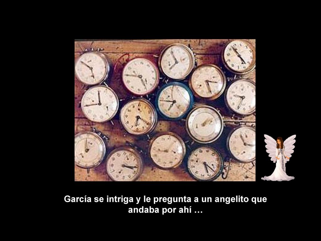 García se intriga y le pregunta a un angelito que andaba por ahí …