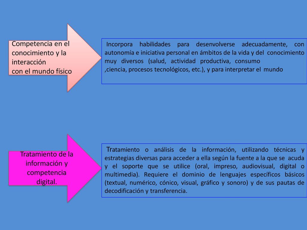 Competencia en el conocimiento y la interacción con el mundo físico