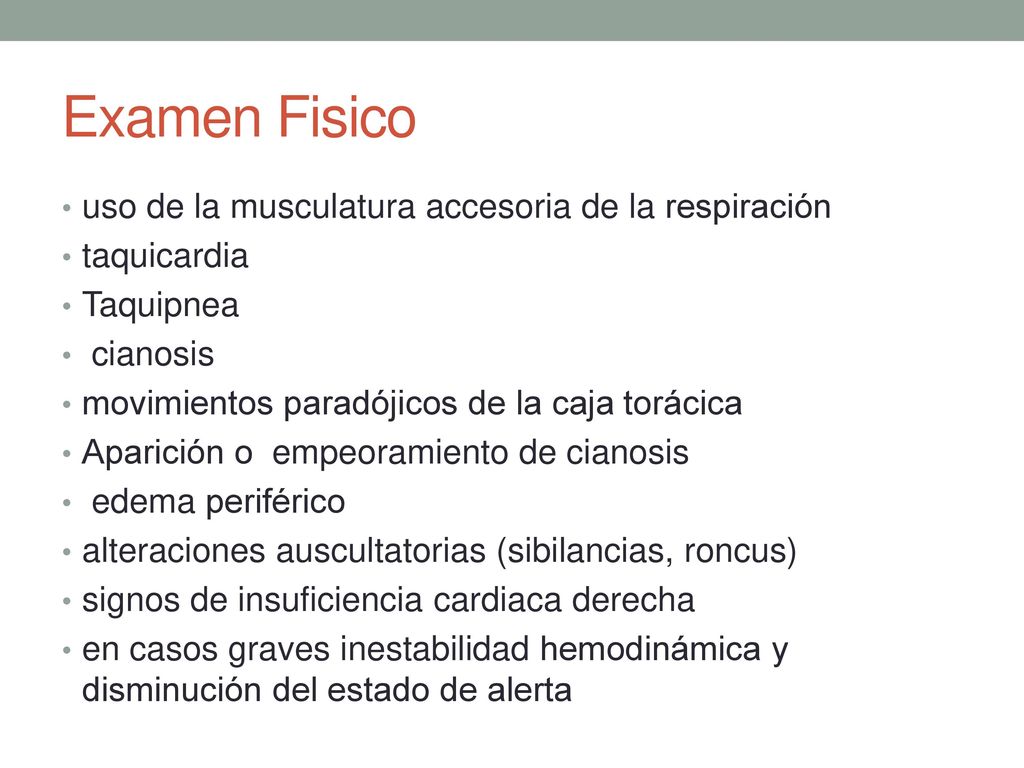 Examen Fisico uso de la musculatura accesoria de la respiración