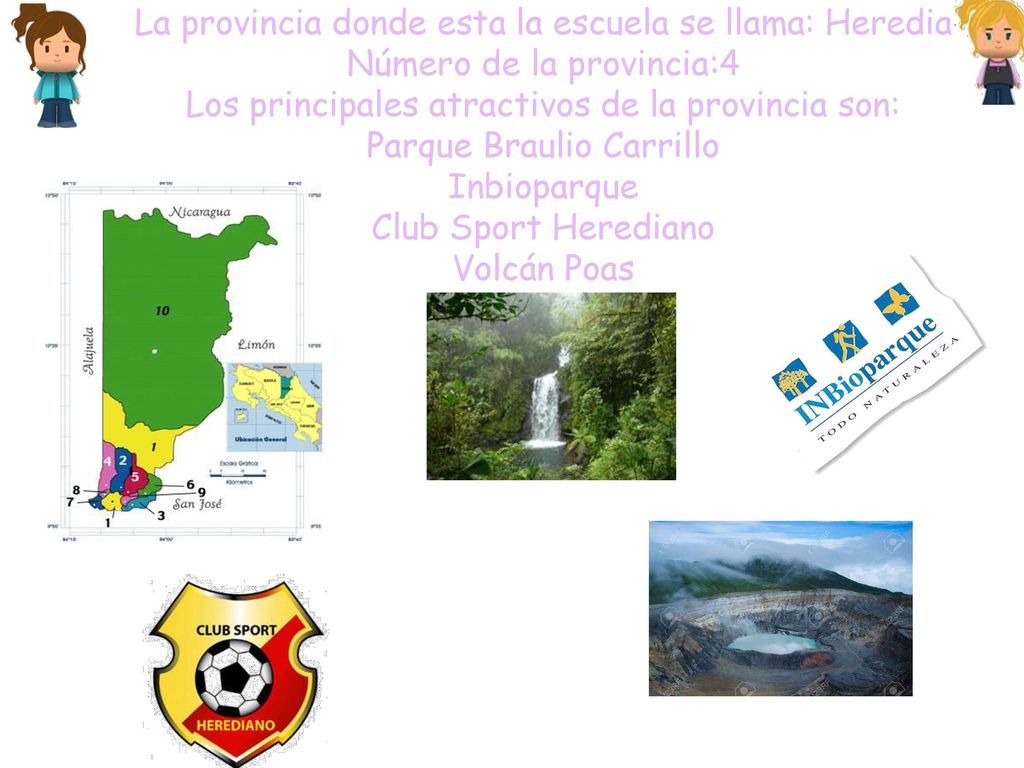¿Qué pasa aquí La provincia donde esta la escuela se llama: Heredia