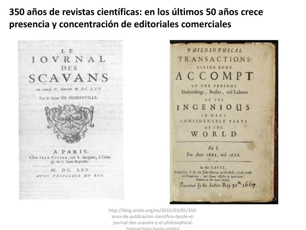350 años de revistas científicas: en los últimos 50 años crece presencia y concentración de editoriales comerciales