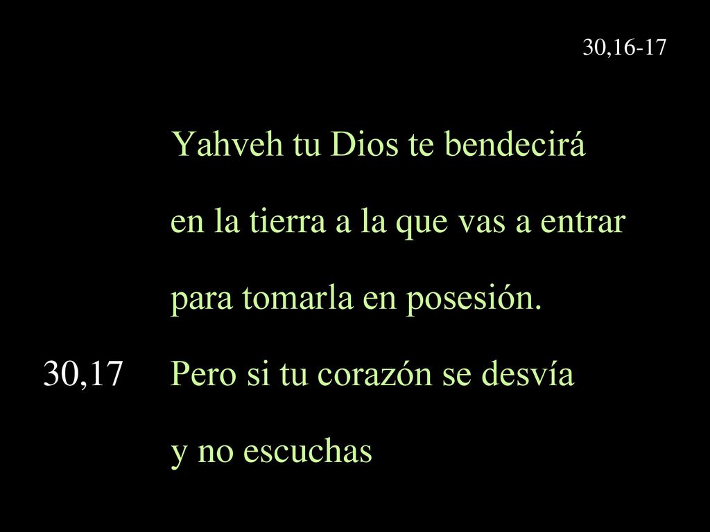 Yahveh tu Dios te bendecirá en la tierra a la que vas a entrar