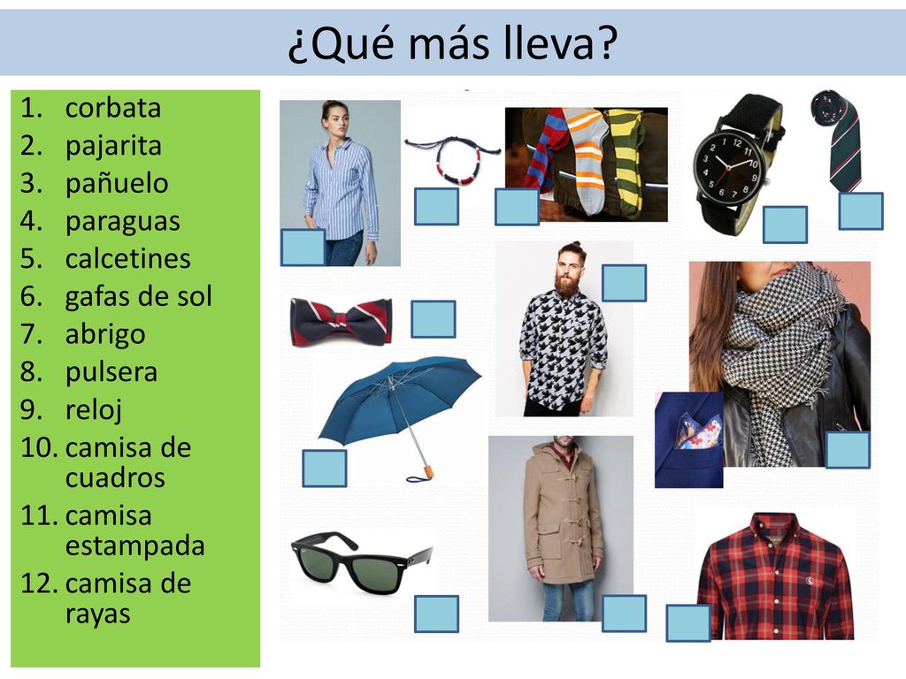 ¿Qué más lleva corbata pajarita pañuelo paraguas calcetines