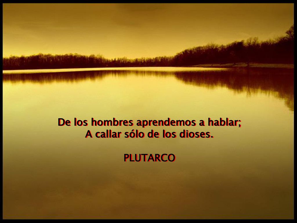 De los hombres aprendemos a hablar; A callar sólo de los dioses.