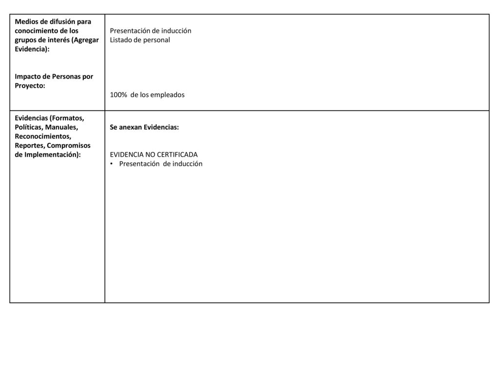 Medios de difusión para conocimiento de los grupos de interés (Agregar Evidencia):