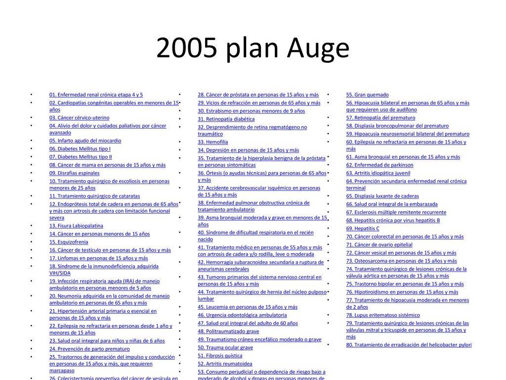 2005 plan Auge 01. Enfermedad renal crónica etapa 4 y 5