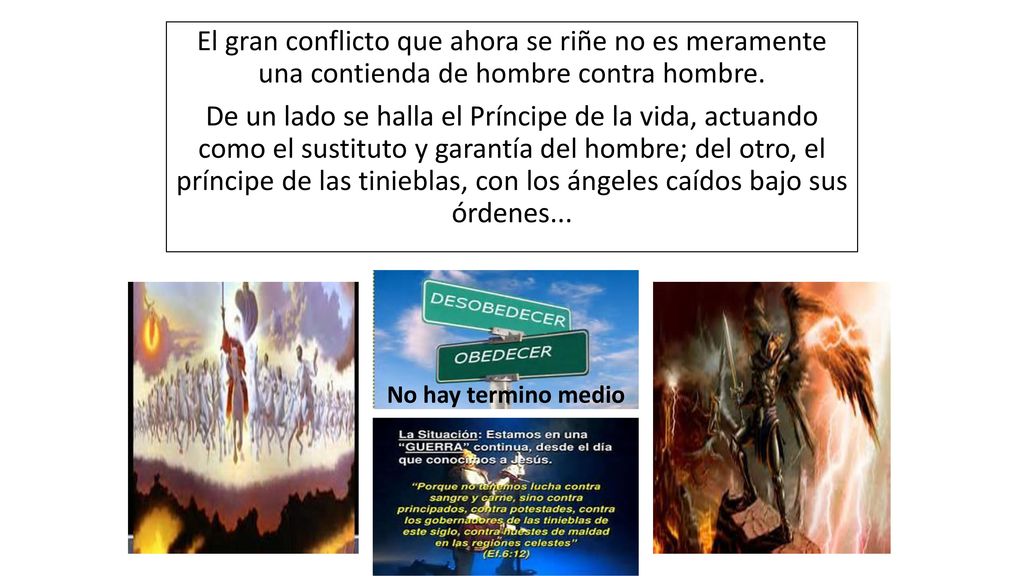 El gran conflicto que ahora se riñe no es meramente una contienda de hombre contra hombre.