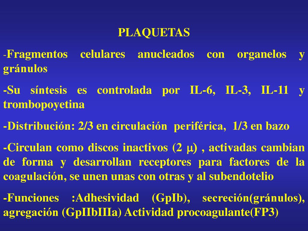 -Su síntesis es controlada por IL-6, IL-3, IL-11 y trombopoyetina