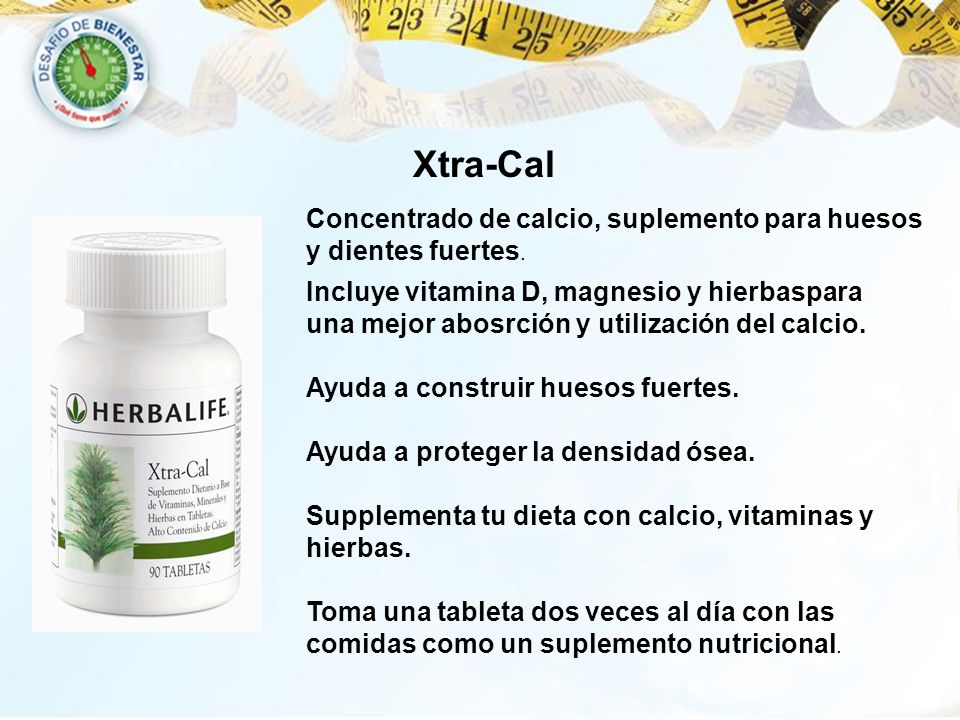 Xtra-Cal Concentrado de calcio, suplemento para huesos y dientes fuertes.