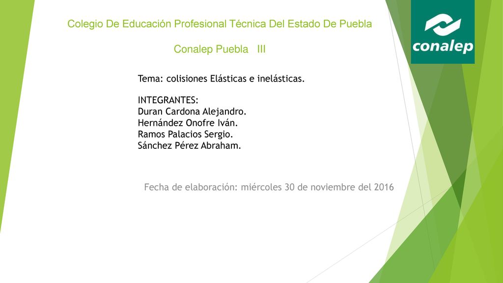 Fecha de elaboración: miércoles 30 de noviembre del 2016