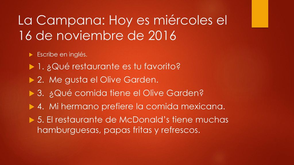 La Campana: Hoy es miércoles el 16 de noviembre de 2016
