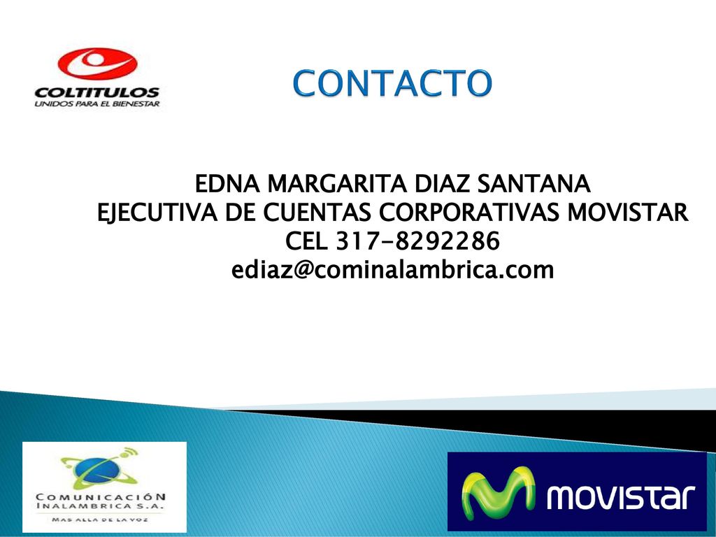 EDNA MARGARITA DIAZ SANTANA EJECUTIVA DE CUENTAS CORPORATIVAS MOVISTAR