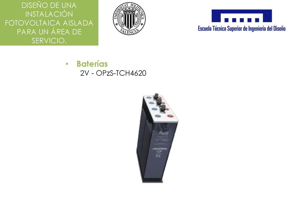 DISEÑO DE UNA INSTALACIÓN FOTOVOLTAICA AISLADA PARA UN ÁREA DE SERVICIO.