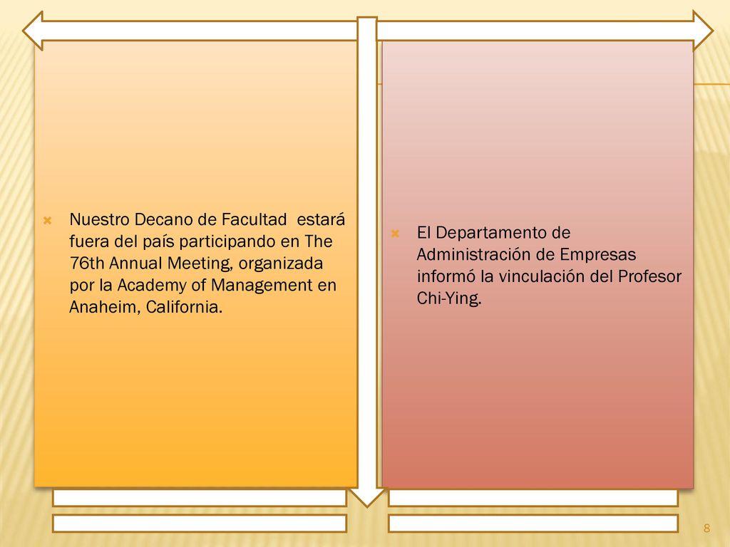 Nuestro Decano de Facultad estará fuera del país participando en The 76th Annual Meeting, organizada por la Academy of Management en Anaheim, California.