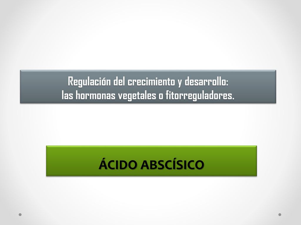 Regulación del crecimiento y desarrollo: las hormonas vegetales o fitorreguladores.
