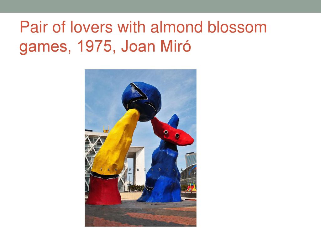 Pair of lovers with almond blossom games, 1975, Joan Miró