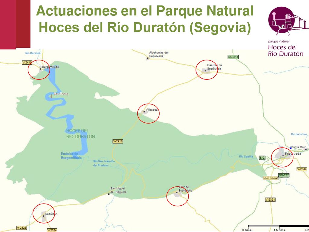 Actuaciones en el Parque Natural Hoces del Río Duratón (Segovia)