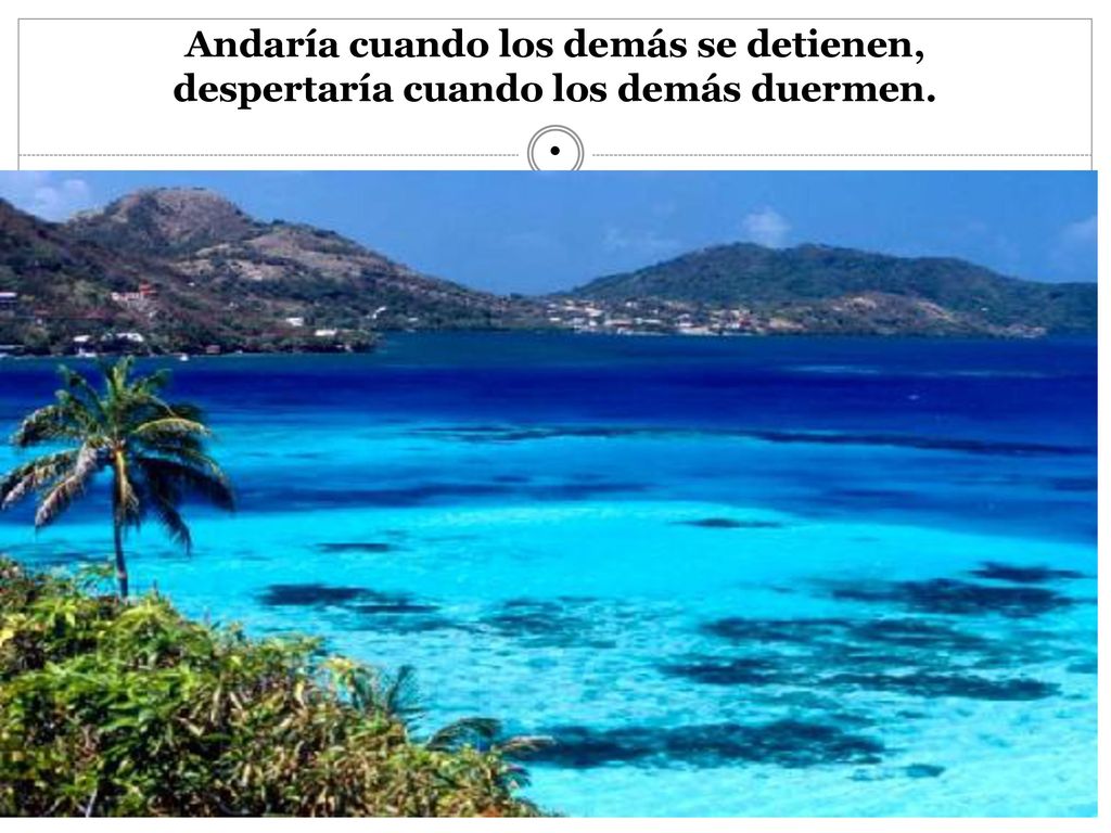 Andaría cuando los demás se detienen, despertaría cuando los demás duermen. .