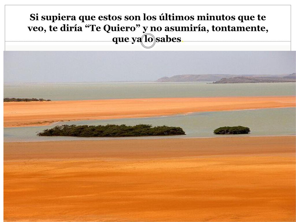 Si supiera que estos son los últimos minutos que te veo, te diría Te Quiero y no asumiría, tontamente, que ya lo sabes.