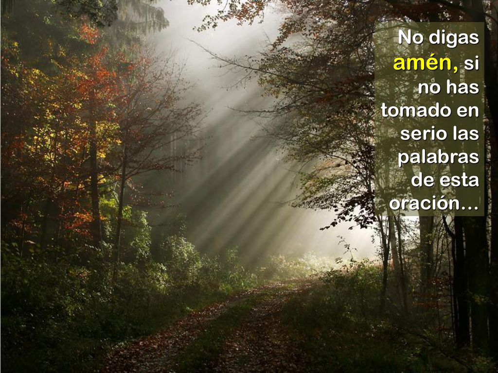 No digas amén, si no has tomado en serio las palabras de esta oración…