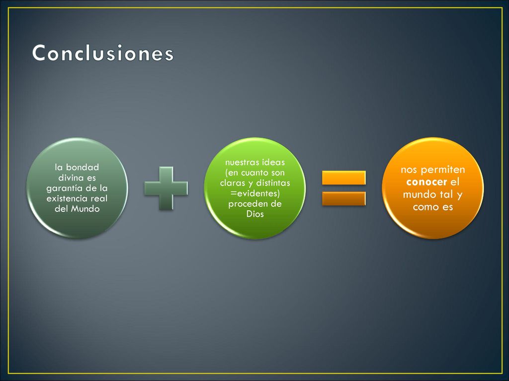 Conclusiones nos permiten conocer el mundo tal y como es