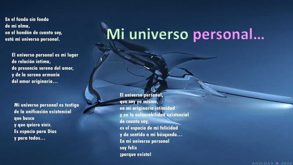 Mi universo personal… En el fondo sin fondo de mi alma,